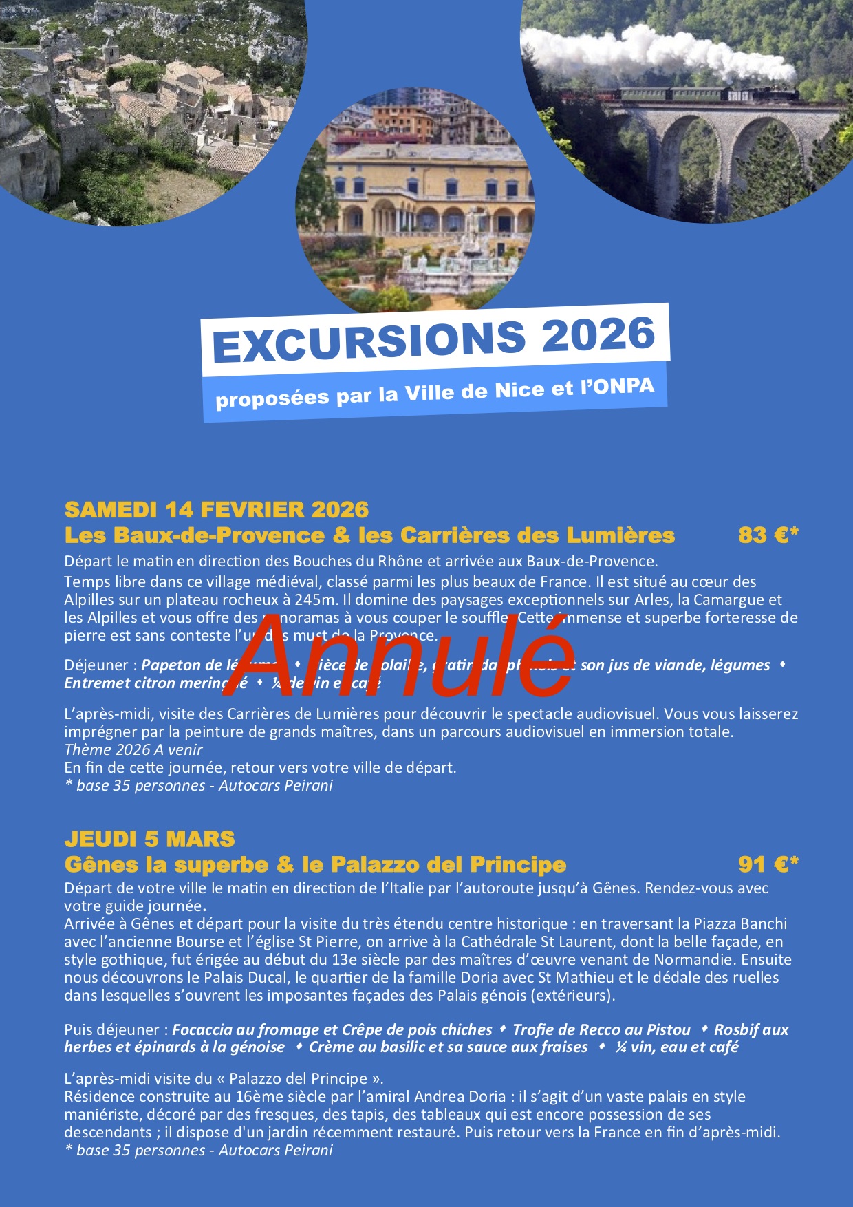Affiche excursions 2026 - page 1