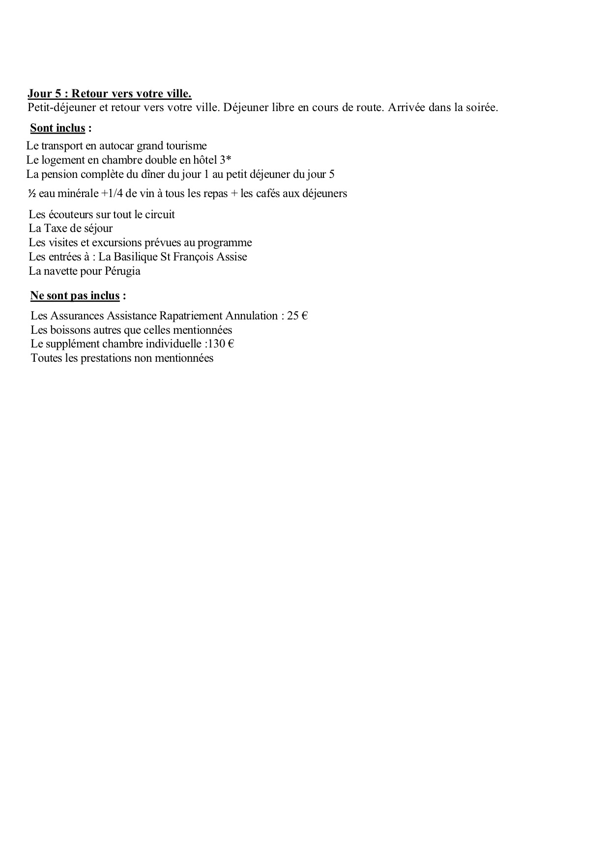 Descriptif voyage en Ombrie - page 2